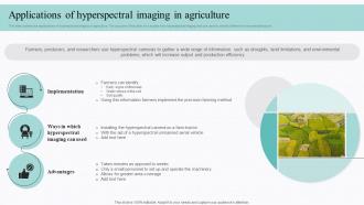 Applications Of Hyperspectral Imaging In Agriculture Spectral Signature Analysis