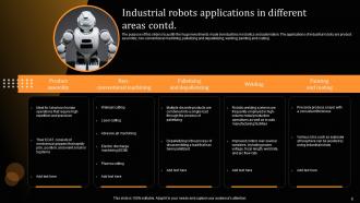 Applications Of Industrial Robots IT Powerpoint Ppt Template Bundles Professionally Pre-designed