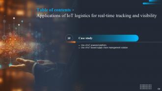 Applications Of IoT Logistics For Real Time Tracking And Visibility Powerpoint Presentation Slides IoT CD Impressive Interactive