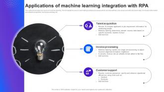 Applications Of Machine Learning Integration With Rpa