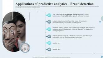 Applications Of Predictive Analytics Fraud Detection Ppt Styles Infographics