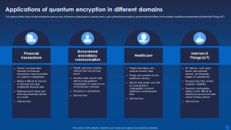 Applications Of Quantum Encryption In Different Domains Encryption For Data Privacy In Digital Age It