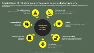 Applications Of Robotics In Electronics And Optimizing Business Performance Using Industrial Robots IT