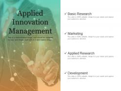 Applied innovation management powerpoint slide clipart