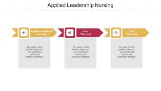 Applied leadership nursing ppt powerpoint presentation ideas outline cpb