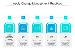 Apply change management practices ppt powerpoint presentation pictures elements cpb