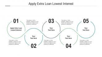 Apply extra loan lowest interest ppt powerpoint presentation file graphics tutorials cpb