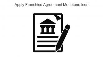 Apply Franchise Agreement Monotone Icon In Powerpoint Pptx Png And Editable Eps Format