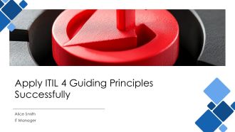 Apply ITIL 4 Guiding Principles Successfully PPT Demonstration AT
