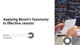 Applying Blooms Taxonomy To Effective Lessons PPT Guidelines AT Applying Blooms Taxonomy To Effective Lessons PPT Guidelines AT