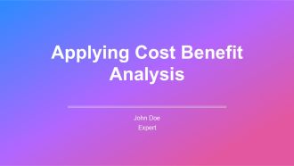Applying Cost Benefit Analysis PPT Outline AT