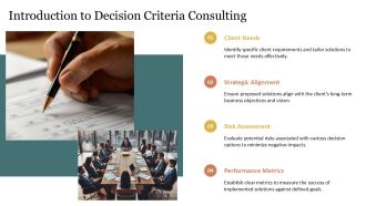 Applying Decision Criteria Consulting PPT Sample AT Images Impressive