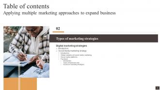 Applying Multiple Marketing Approaches To Expand Business Strategy CD V Informative Slides