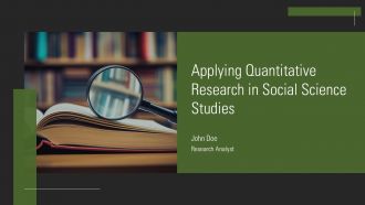 Applying Quantitative Research In Social Science Studies PPT PowerPoint AT