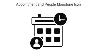 Appointment And People Monotone Icon In Powerpoint Pptx Png And Editable Eps Format