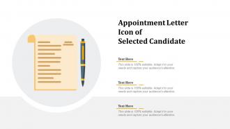 Appointment letter icon of selected candidate