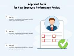 Appraisal form for new employee performance review