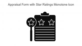 Appraisal Form With Star Ratings Monotone Icon In Powerpoint Pptx Png And Editable Eps Format