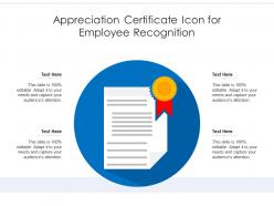 Appreciation certificate icon for employee recognition