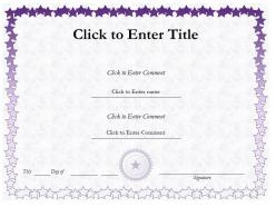 Appreciation diploma certificate template of completion powerpoint for adults kids