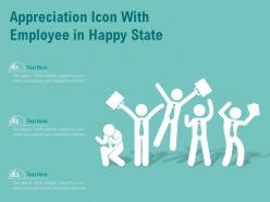 Appreciation icon with employee in happy state