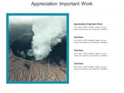 Appreciation important work ppt powerpoint presentation file shapes cpb