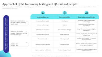 Approach 3 QPM Improving Testing And QA Skills Of People Building Collaborative Culture