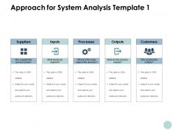 Approach for system analysis processes customers ppt powerpoint presentation file diagrams