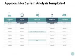 Approach For System Analysis Suppliers Management Ppt Powerpoint Presentation File Gallery
