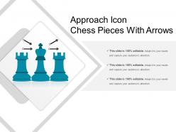 Approach icon chess pieces with arrows