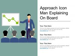 Approach icon man explaining on board