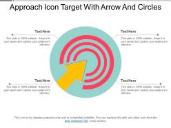 Approach icon target with arrow and circles