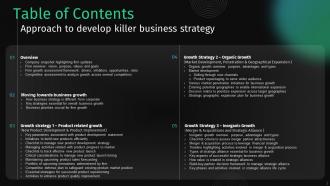 Approach To Develop Killer Business Strategy Powerpoint Presentation Slides Strategy CD