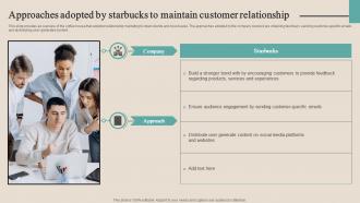 Approaches Adopted By Starbucks Optimizing Functional Level Strategy SS V