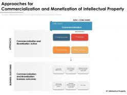 Approaches for commercialization and monetization of intellectual property