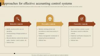 Approaches For Effective Accounting Control Systems