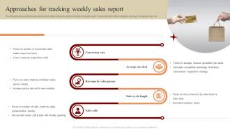 Approaches for tracking weekly sales report