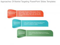 Approaches of market targeting powerpoint slides templates