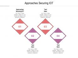 Approaches securing iot ppt powerpoint presentation layouts graphics pictures cpb