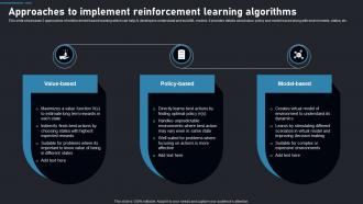 Approaches To Algorithms Reinforcement Learning Guide To Transforming Industries AI SS Approaches To Algorithms Reinforcement Learning Guide To Transforming Industries Chatgpt SS