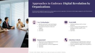 Approaches To Embrace Digital Revolution By Organizations