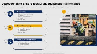 Approaches To Ensure Restaurant Equipment Maintenance