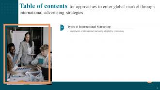 Approaches To Enter Global Market Through International Advertising Strategies MKT CD V Template Informative