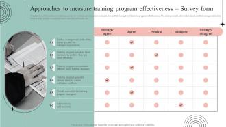 Approaches To Measure Training Program Common Conflict Scenarios And Strategies To Mitigate