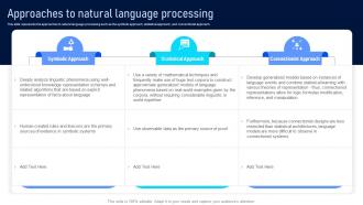 Approaches To Natural Language Processing Natural Language Processing Applications IT