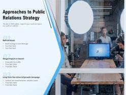 Approaches to public relations strategy