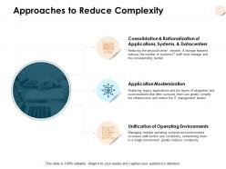 Approaches to reduce complexity application modernization d119 ppt powerpoint presentation ideas