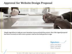 Approval for website design proposal ppt powerpoint presentation inspiration icons