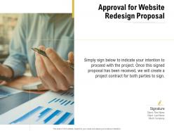 Approval for website redesign proposal ppt powerpoint presentation file maker