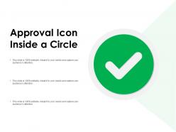 Approval icon inside a circle